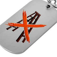 No ladder keyring with engraved logo